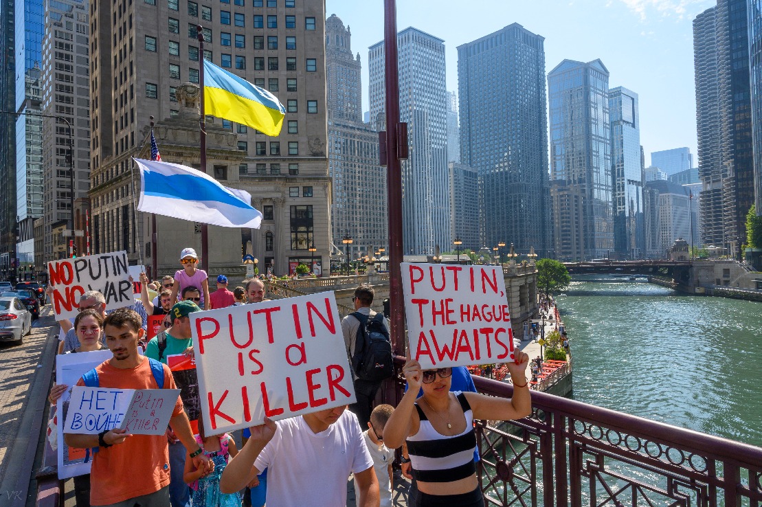 Международная акция «Путин — убийца» в Чикаго